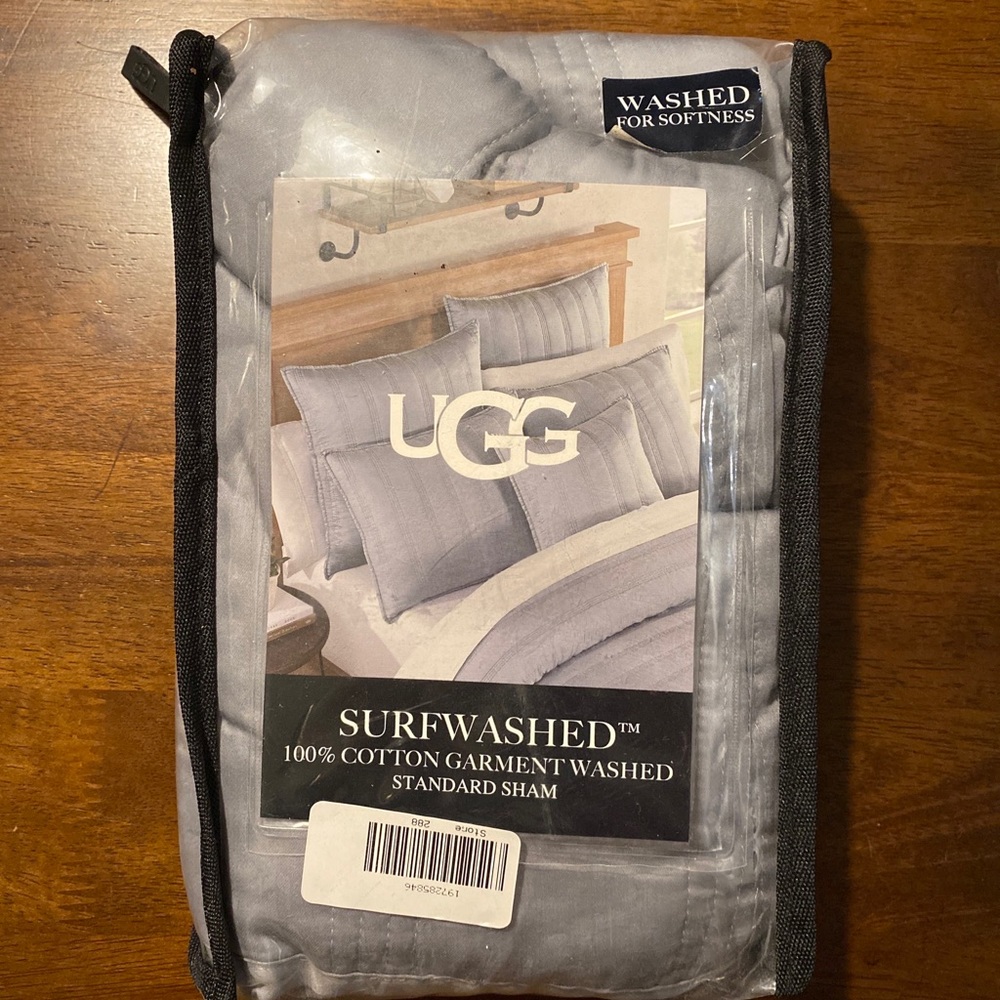 Ugg Surfwashed Standard Pillow Sham in Chambray Blue. NWT